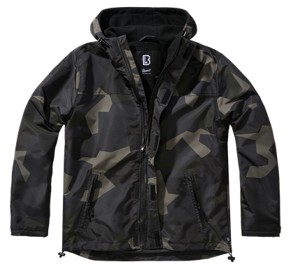 Brandit Fleece-lined Full Zip Windbreaker dark camo