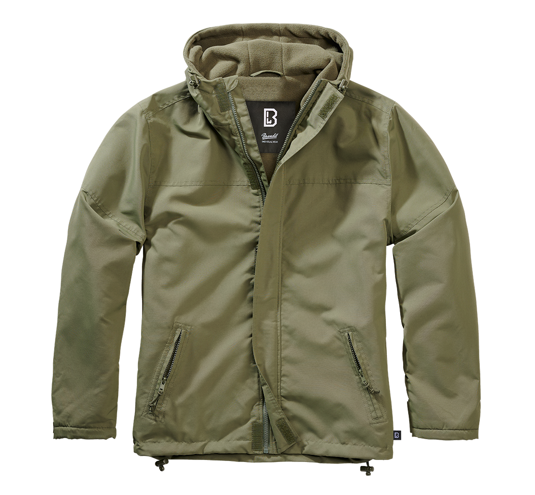 Brandit Fleece-lined Full Zip Windbreaker olive