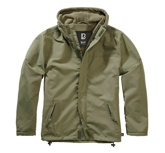 Brandit Fleece-lined Full Zip Windbreaker olive