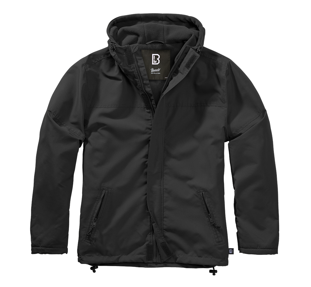 Brandit Fleece-lined Full Zip Windbreaker black