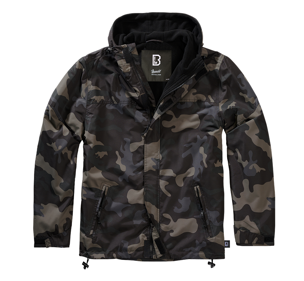 Brandit Fleece-lined Full Zip Windbreaker camo