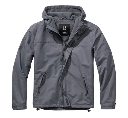 Brandit Fleece-lined Full Zip Windbreaker grey