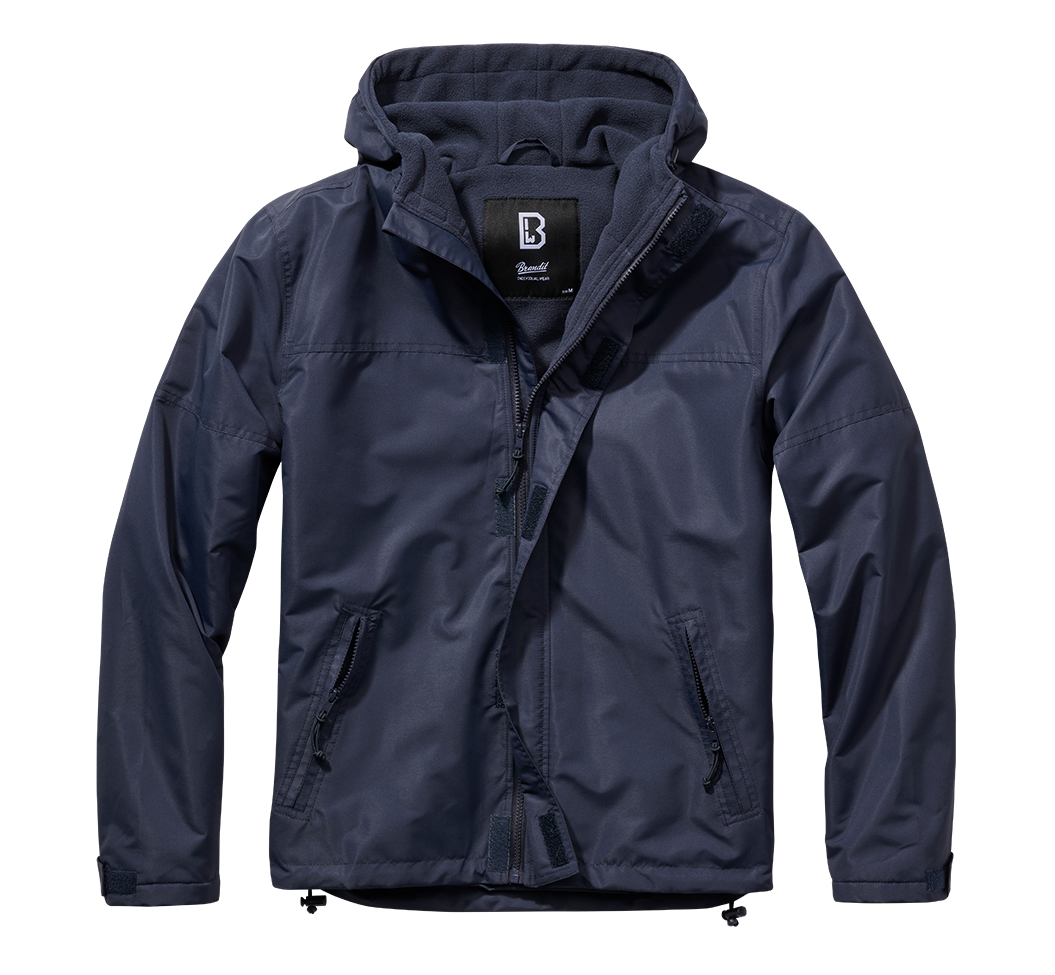 Brandit Fleece-lined Full Zip Windbreaker navy