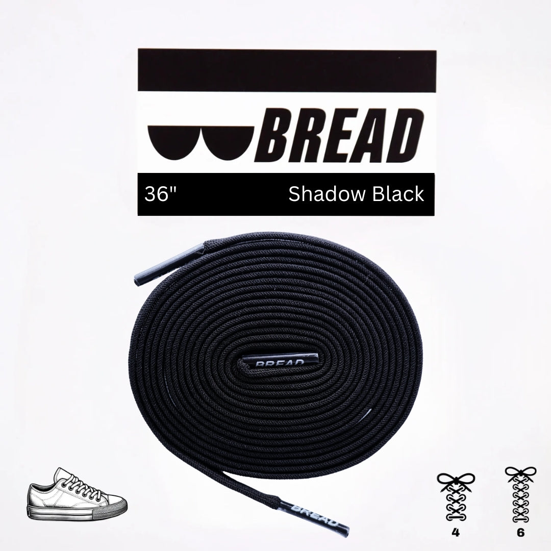 Shadow Black Shoelaces