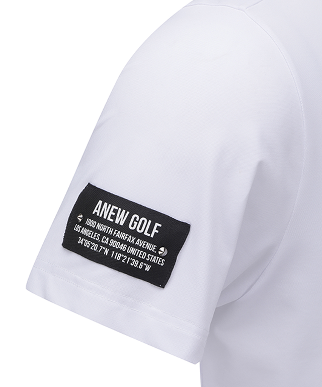 White Men's ANEW Golf Polo Shirt sleeve