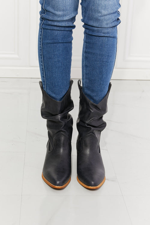 Women's Navy Boots Cowgirl Styled