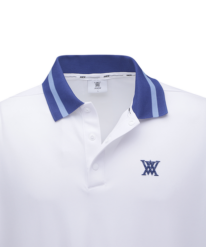 Cream Men's ANEW Golf Polo Shirt collar
