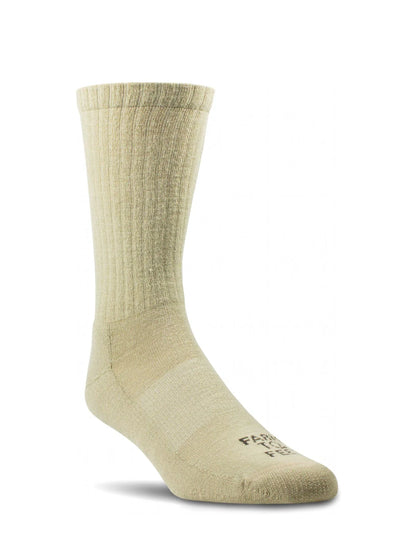 Beige sock on a white background