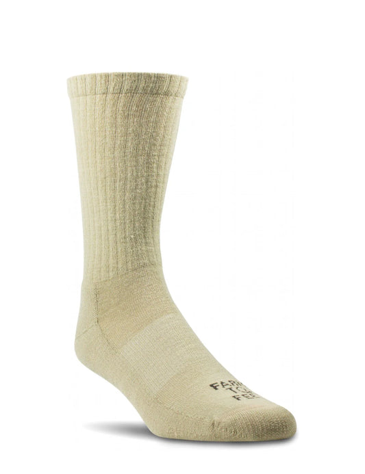 Beige sock on a white background