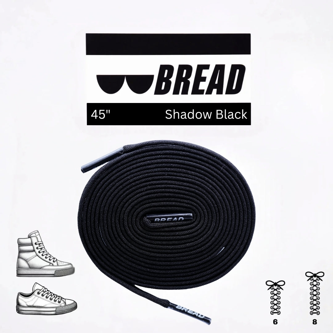 Shadow Black Shoelaces