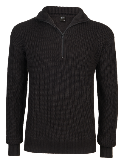 Brandit Marines Quarter Zip Sweater black