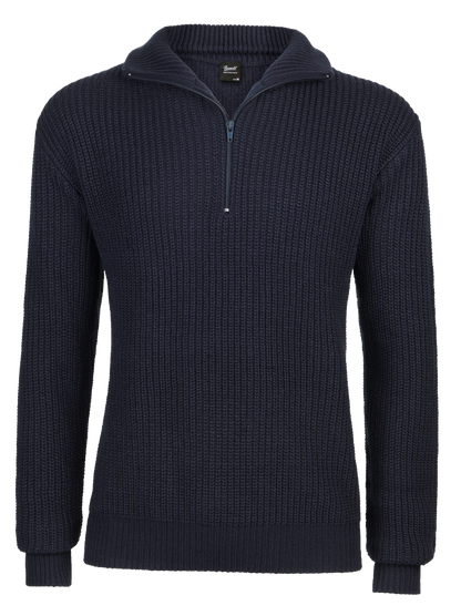 Brandit Marines Quarter Zip Sweater navy