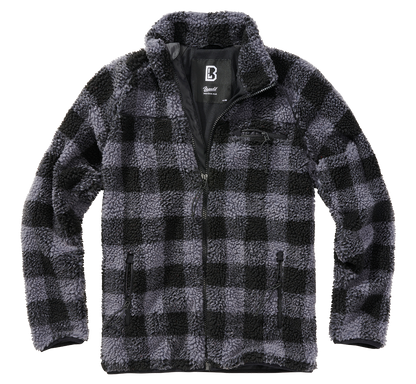 Brandit Fleece Full Zip Jacket grey check