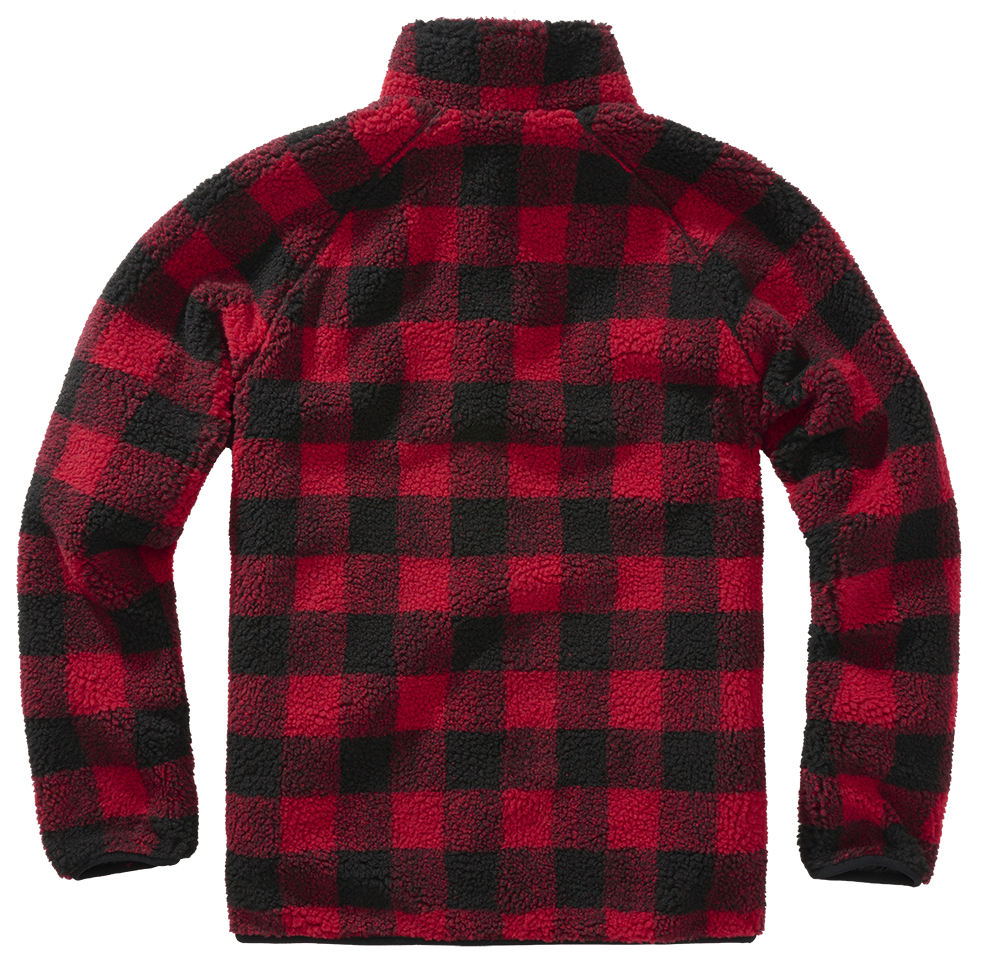 Brandit Fleece Full Zip Jacket red check