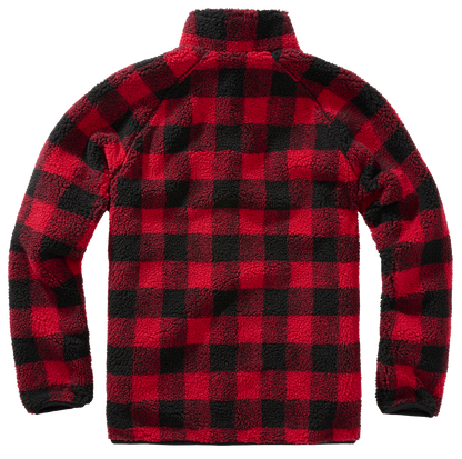 Brandit Fleece Full Zip Jacket red check