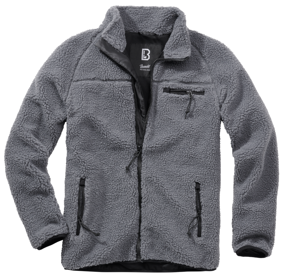 Brandit Fleece Full Zip Jacket grey