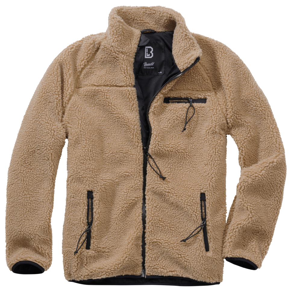 Brandit Fleece Full Zip Jacket camel