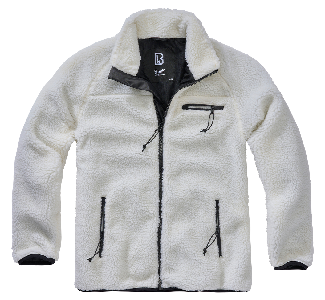 Brandit Fleece Full Zip Jacket white