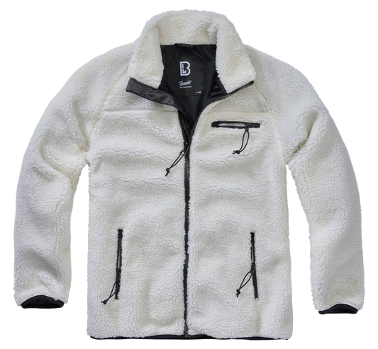 Brandit Fleece Full Zip Jacket white