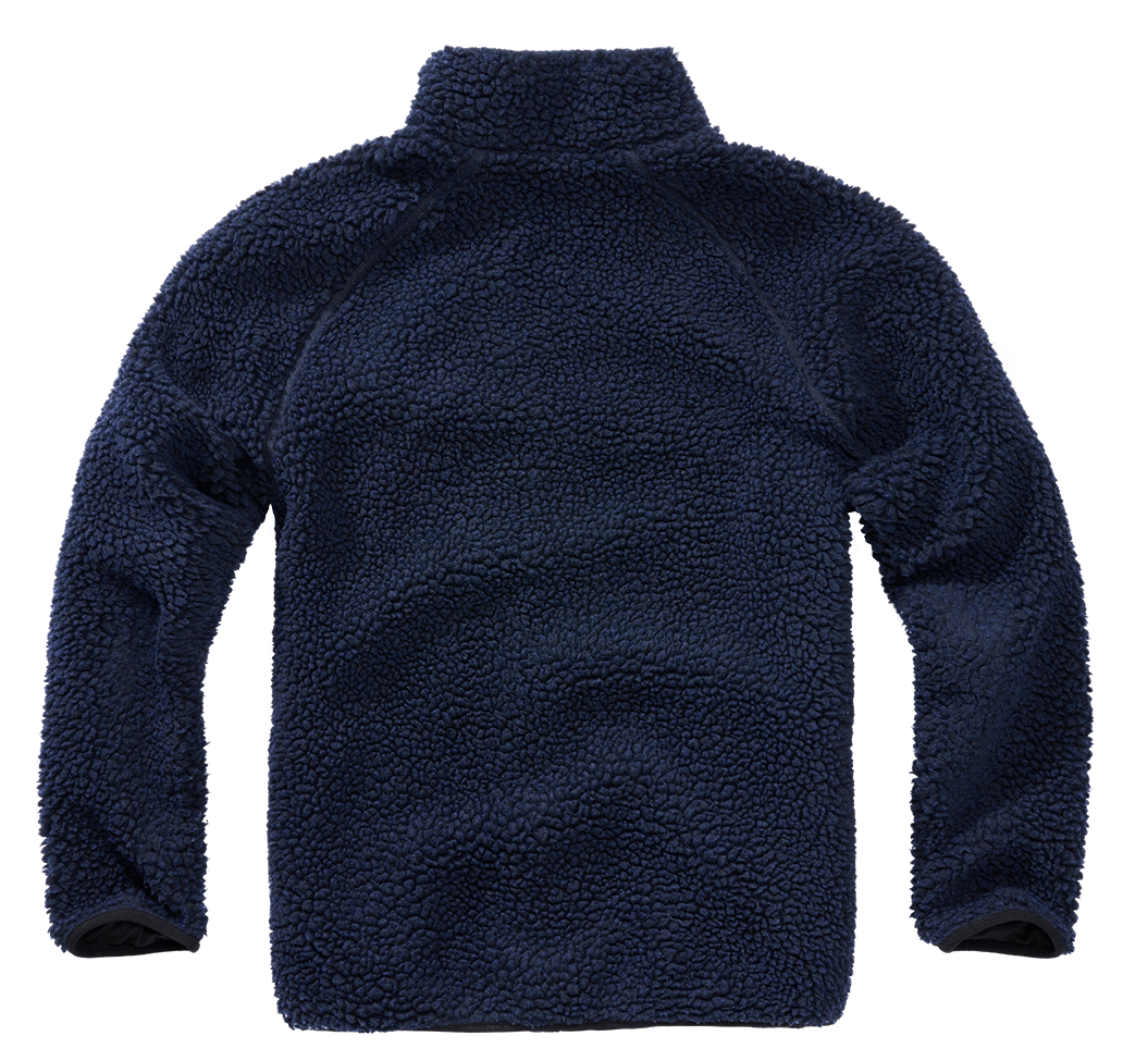 Brandit Fleece Full Zip Jacket navy back