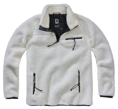 Brandit Fleece Quarter Zip Jacket white