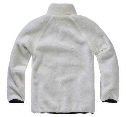 Brandit Fleece Quarter Zip Jacket white back