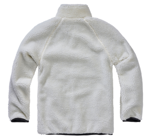 Brandit Fleece Quarter Zip Jacket white back