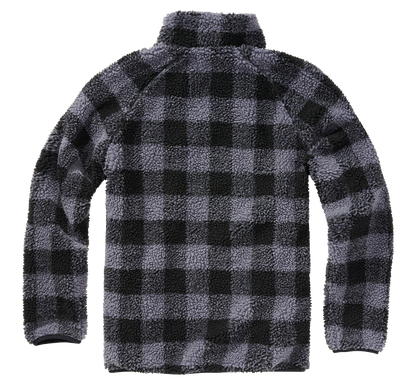 Brandit Fleece Quarter Zip Jacket black and grey back