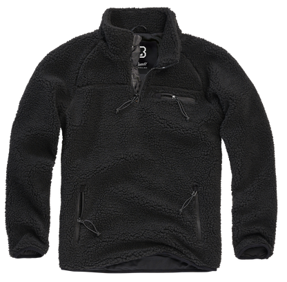 Brandit Fleece Quarter Zip Jacket black