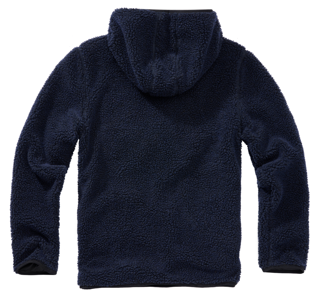 Brandit Hooded Fleece Quarter Zip Pullover navy back