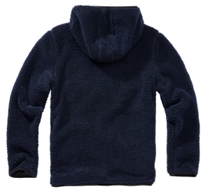 Brandit Hooded Fleece Quarter Zip Pullover navy back