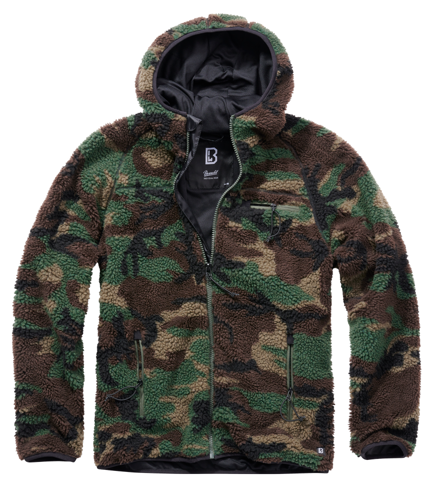 Brandit Hooded Fleece Full Zip Jacket