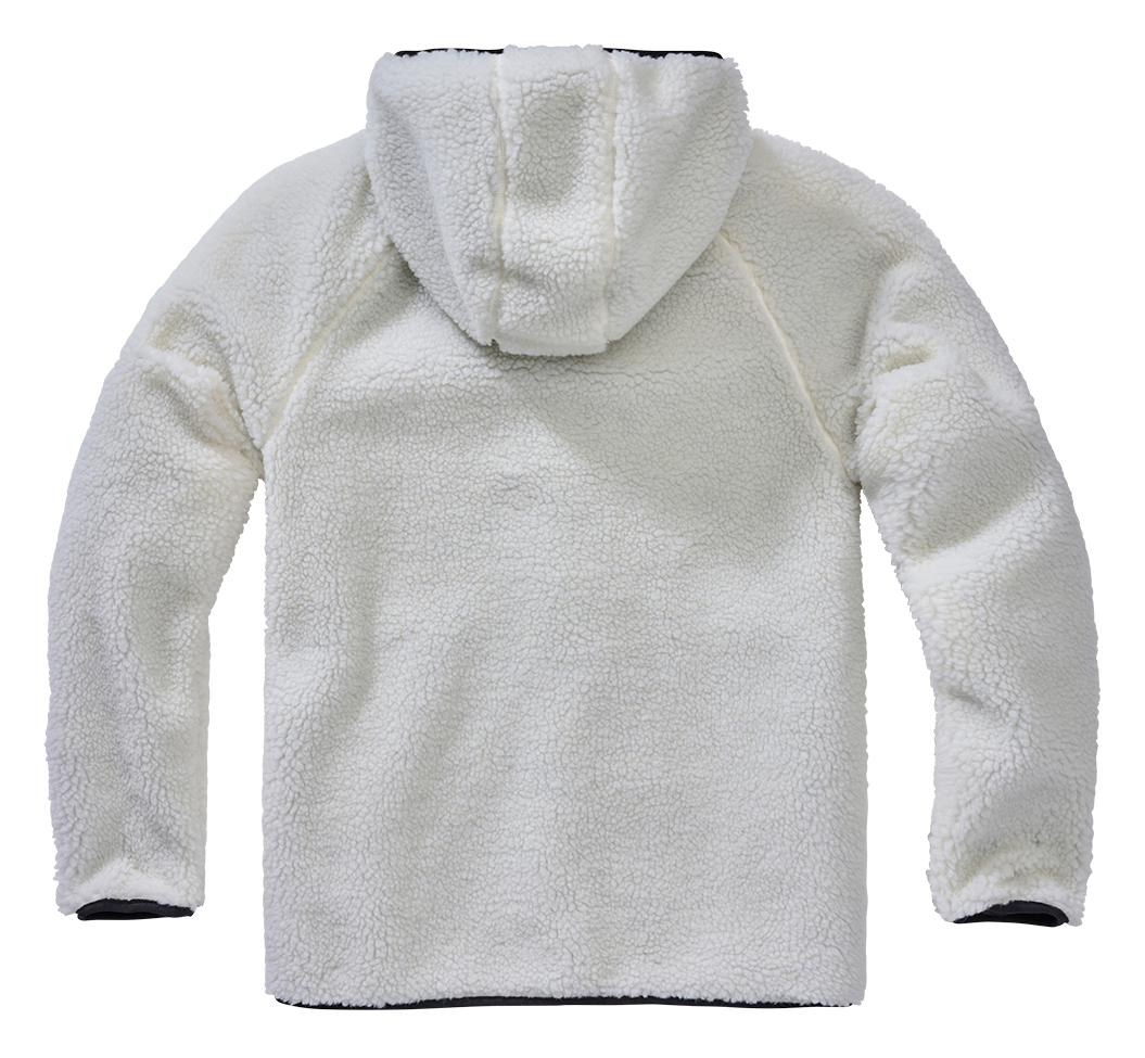 Brandit Hooded Fleece Full Zip Jacket white