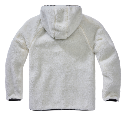 Brandit Hooded Fleece Full Zip Jacket white