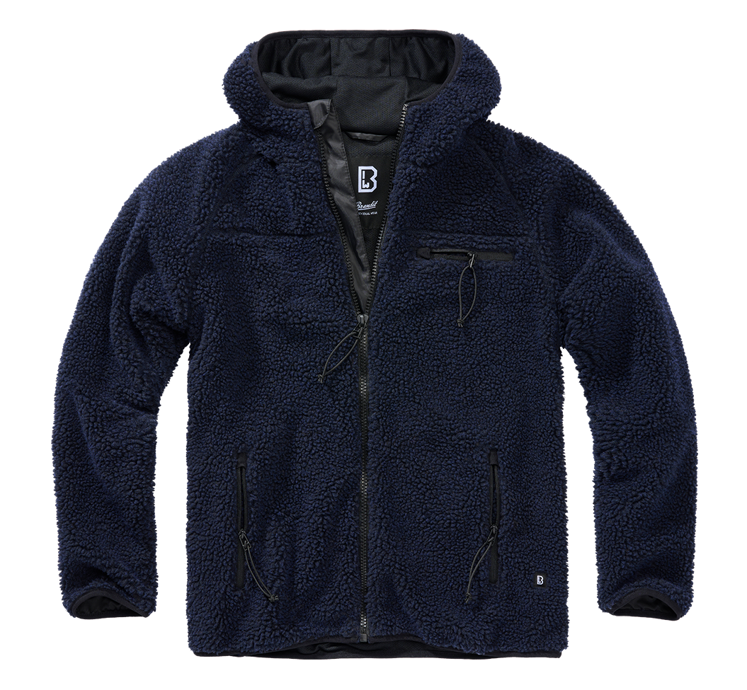 Brandit Hooded Fleece Full Zip Jacket navy