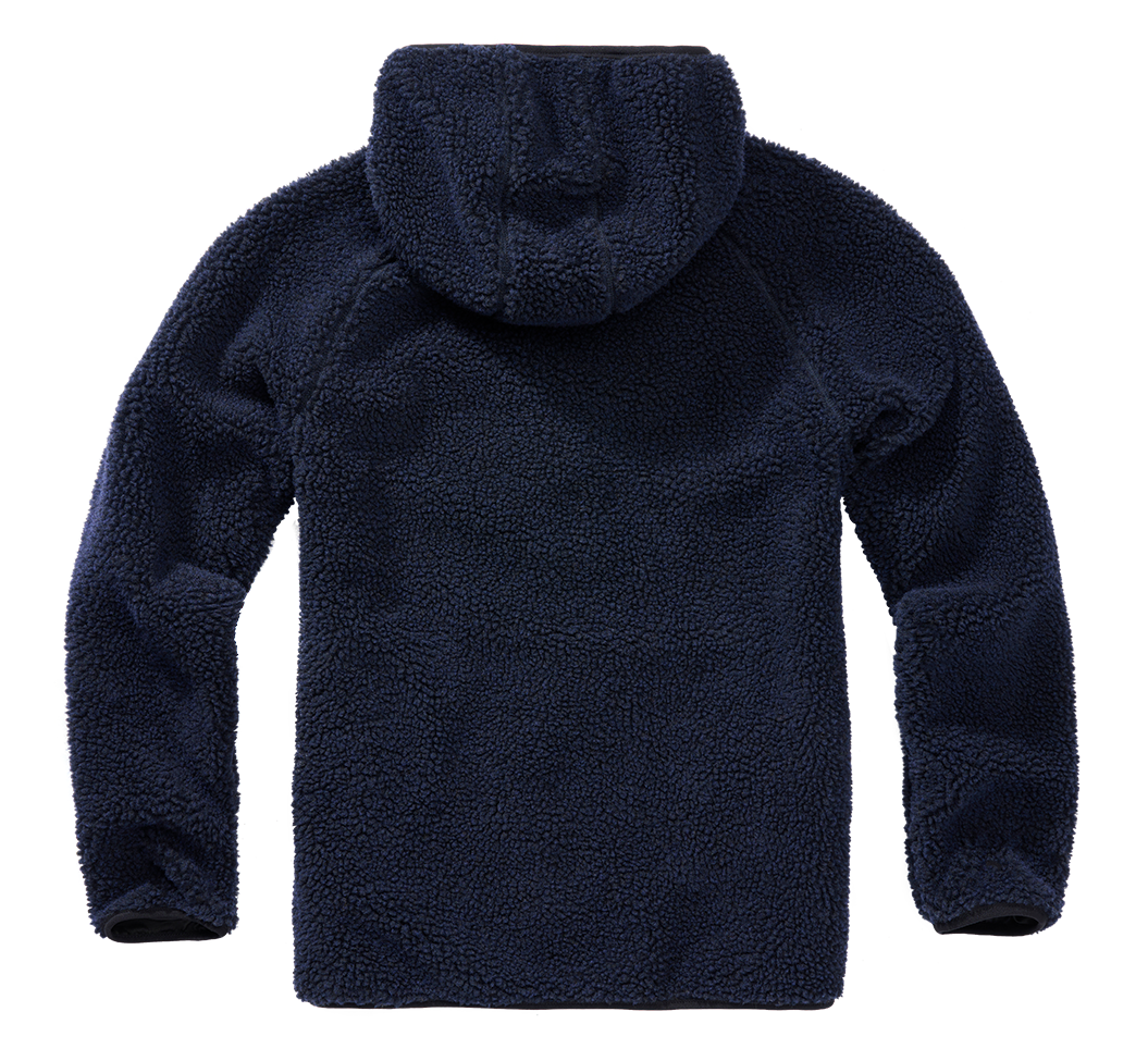 Brandit Hooded Fleece Full Zip Jacket navy back