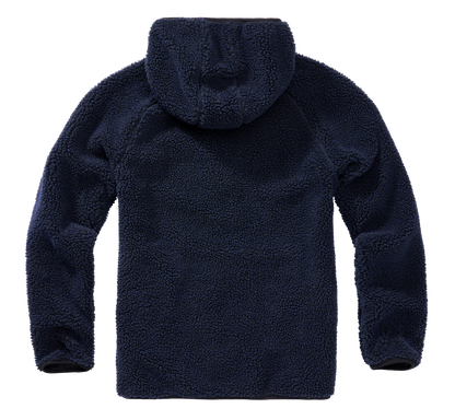 Brandit Hooded Fleece Full Zip Jacket navy back