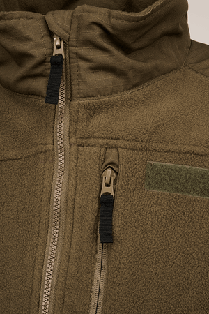 Brandit Ripstop Fleece Jacket olive front