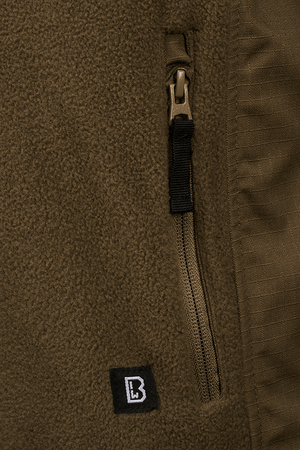 Brandit Ripstop Fleece Jacket olive close up