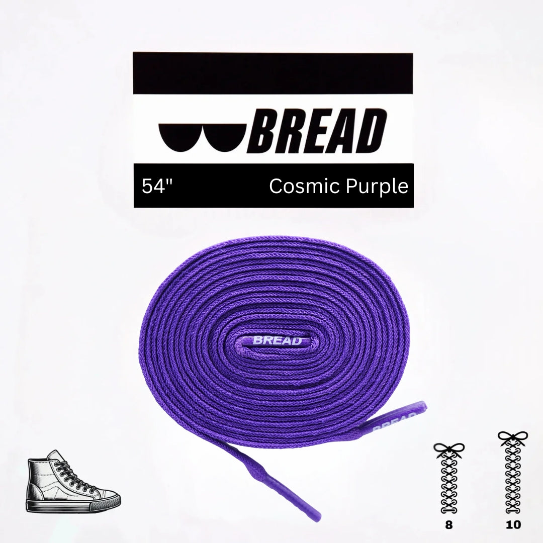 Bread Purple Elastic Shoelaces
