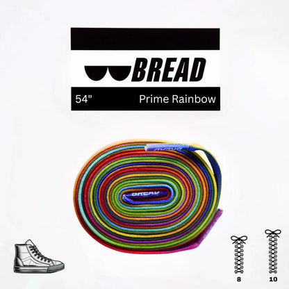 Colorful bicycle inner tube with 'BREAD' branding on a white background