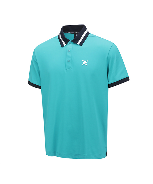 Cyan Men's ANEW Golf Polo Shirt front