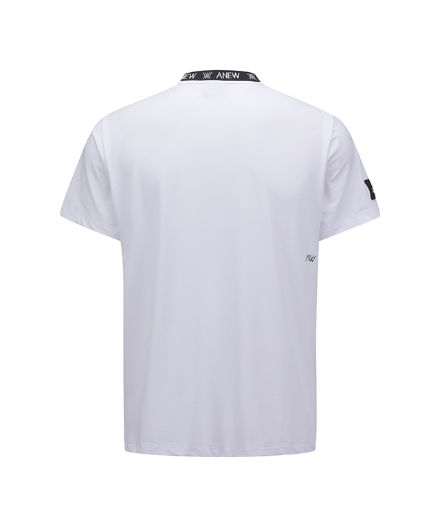 White Men's ANEW Golf Polo Shirt back