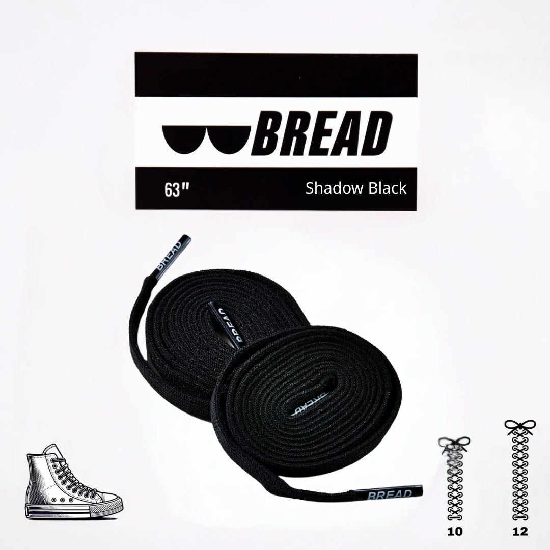 Shadow Black Shoelaces