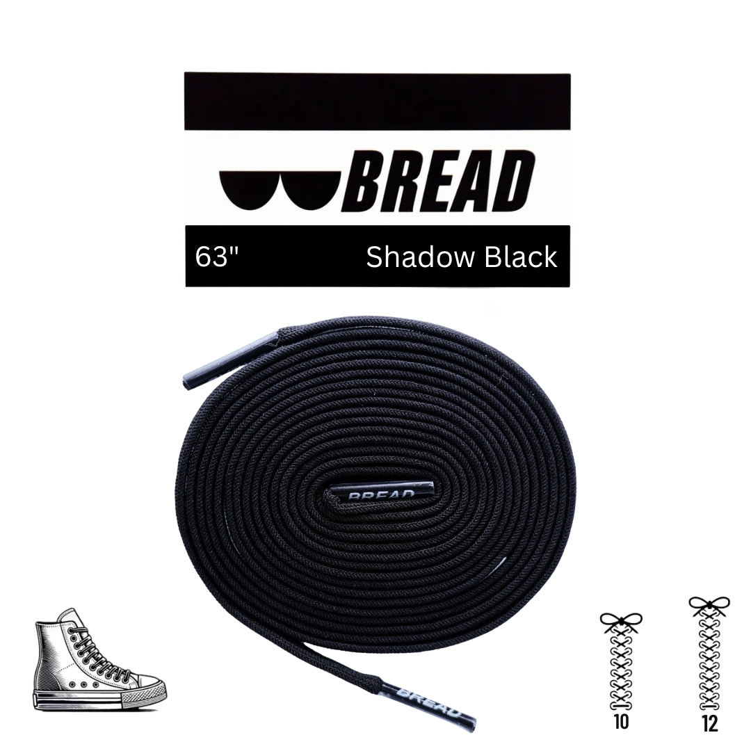 Shadow Black Shoelaces
