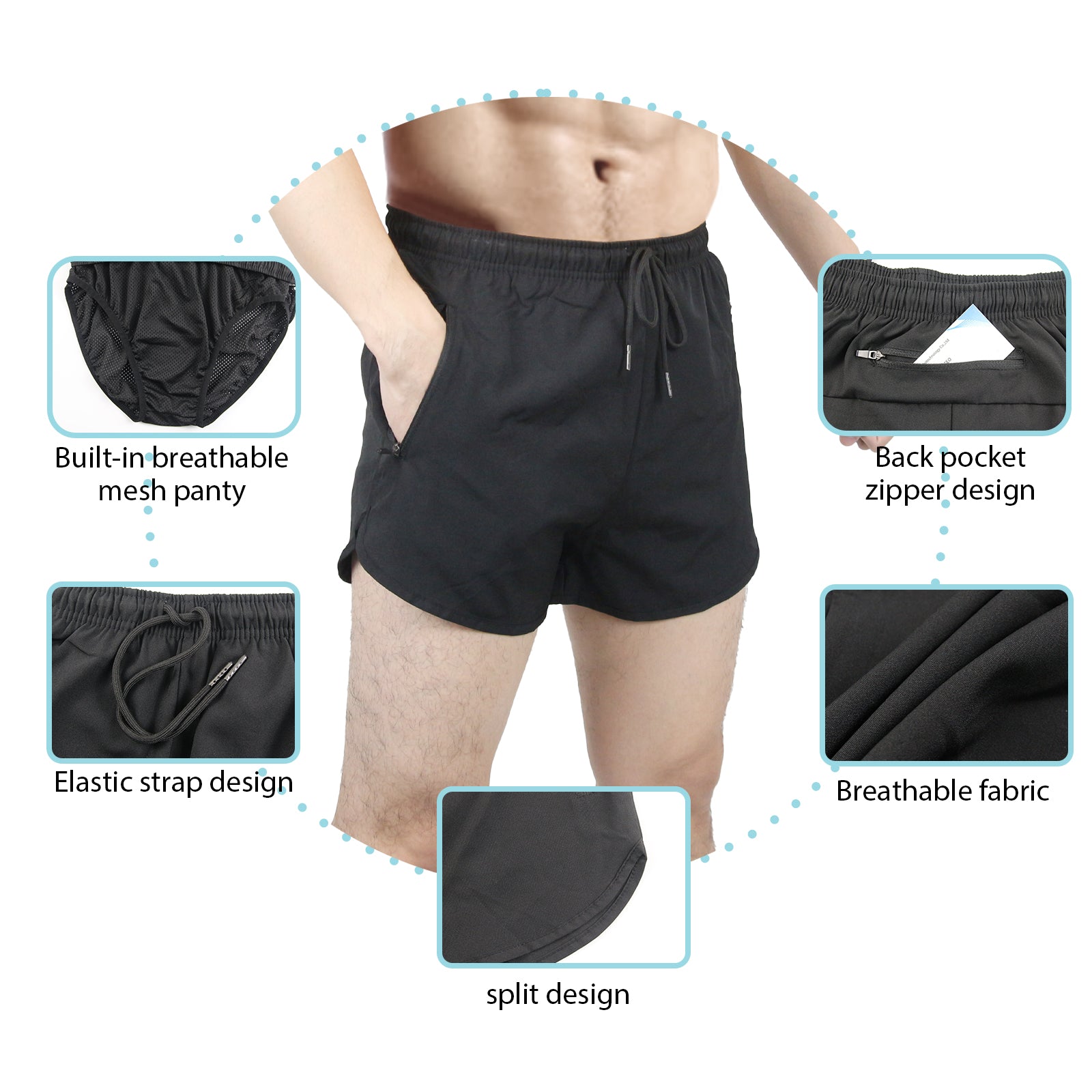 Men's Quick Dry Athletic Shorts description