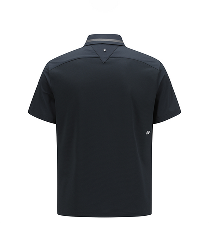 Dark Grey Men's ANEW Golf Polo Shirt back
