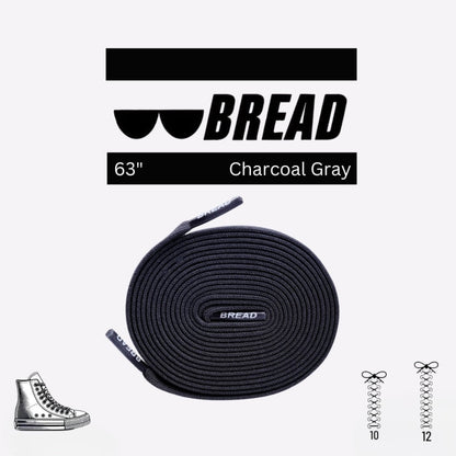 Bread Charcoal Grey Shoelaces