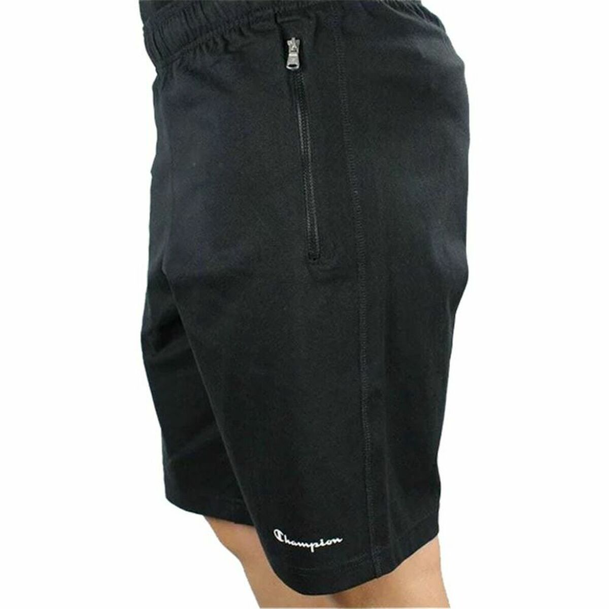 Men's Champion Athletic Shorts navy blue side view