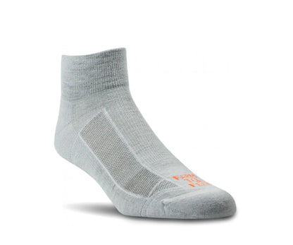Gray ankle sock on a white background